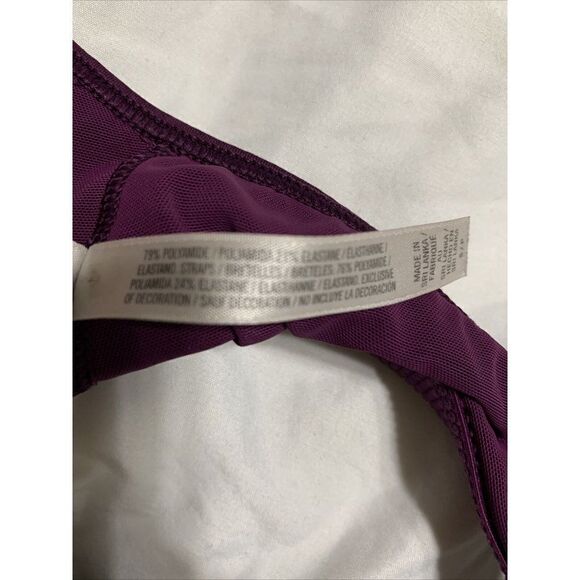 victoria secret Sport Purple Black V Neck Sports Bra Small - Picture 5 of 6